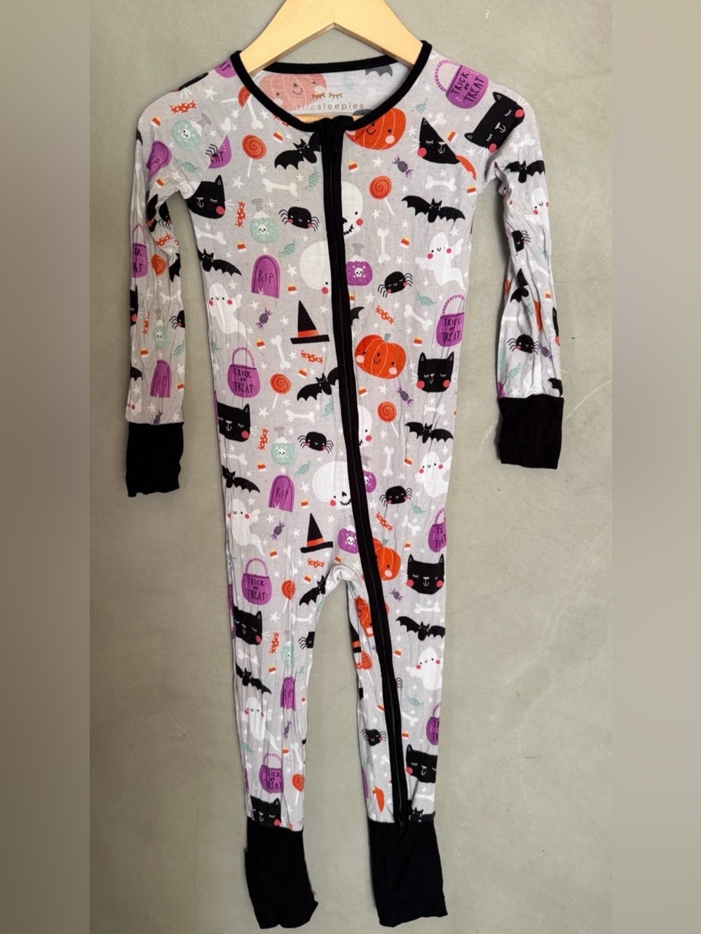 Little Sleepies Halloween Zippie Footie convertible romper 2T